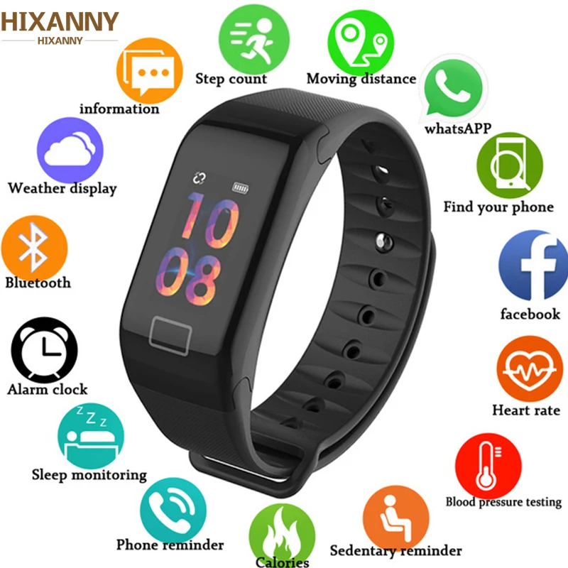 Смарт браслет кровяное давление водонепроницаемый цветной экран Спортивный