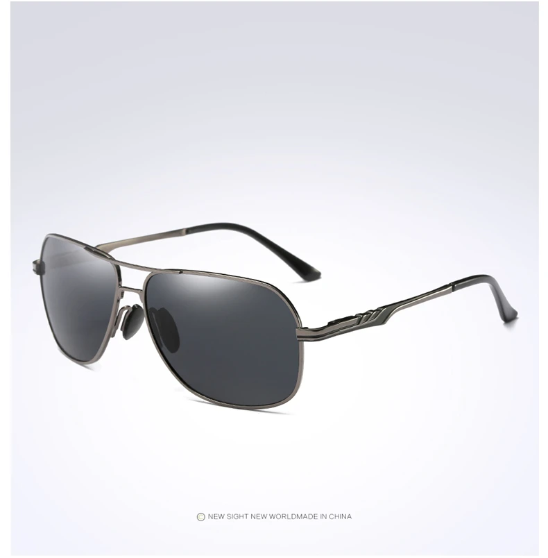 Дизайнерский бренд Polarizerd Sunglases Квадратные Зеркальные Солнцезащитные очки для мужчин, uv400, очки для Для мужчин gafas de sol polarizadas с коробкой - Цвет линз: as picture