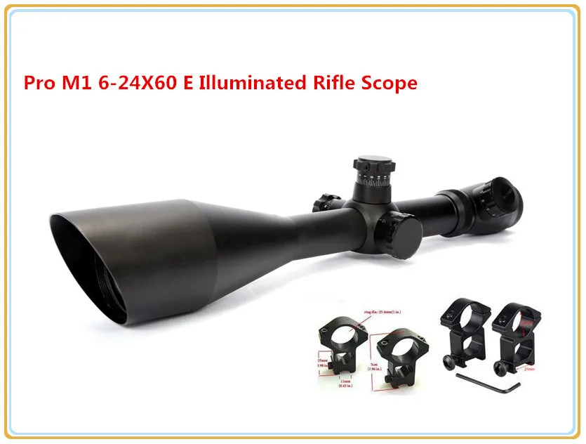 1 шт. Pro M1 6 24X60 E Тактический Воздушный пистолет прицел красный зеленый с