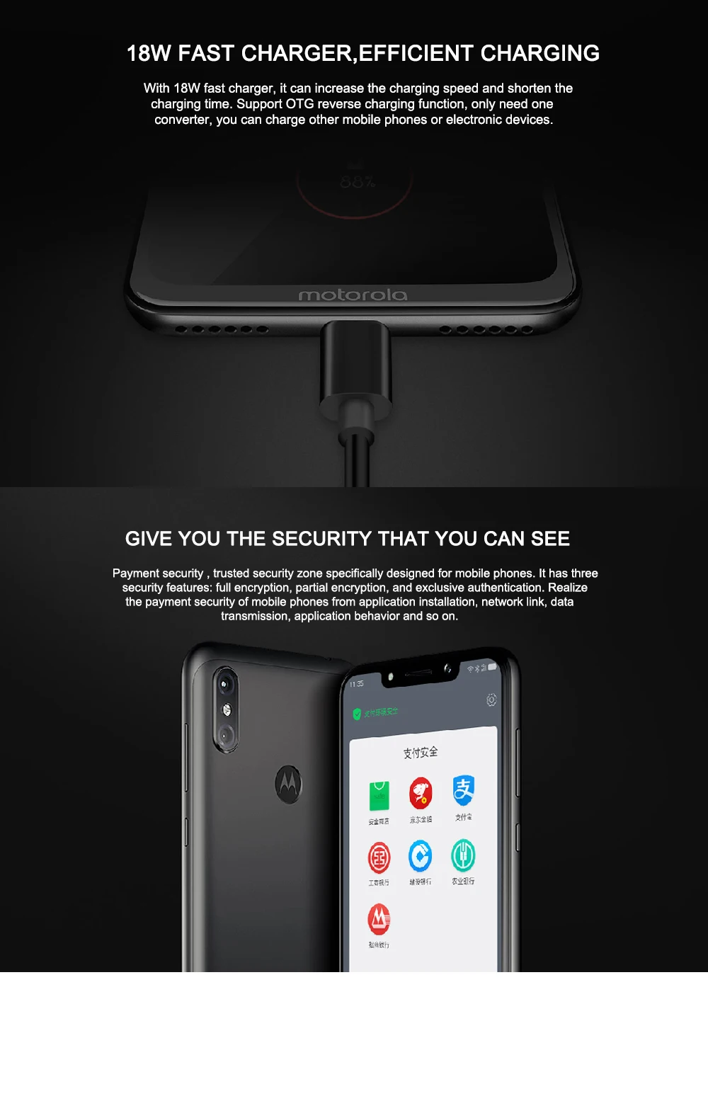 MOTO P30 Note 4 ГБ ОЗУ+ 64 Гб ПЗУ 4G LTE Смартфон Snapdragon 636 Восьмиядерный 16,0 Мп+ 5,0 МП 1080P отпечаток пальца 5000 мАч