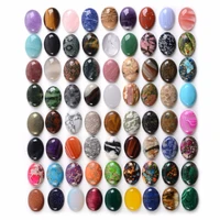 wholesale all natural 20pcs multi color 18x25mm gem stone oval cab cabochon for jewelry making mixed lot