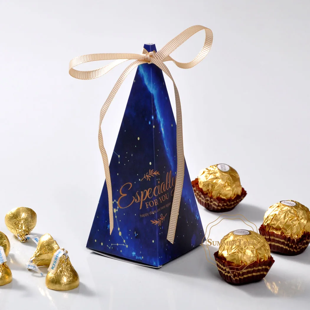 50 шт. креативная коробка для конфет свадебные сувениры малышей треугольная