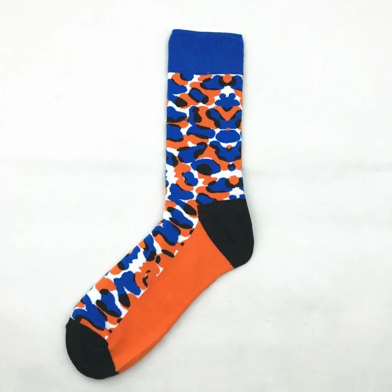 Носки мужские с леопардовым принтом Жаккардовые цветные Смешные модные