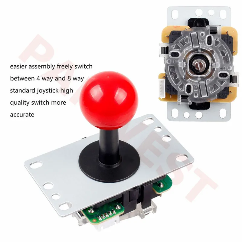 2 игрока Аркады DIY USB энкодер на джойстик для ПК игровые комплекты+ 2x 5Pin рокер+ 16x33 мм 5 в светодиодный кнопочный кнопки 1+ 2 плеера кнопки для монет