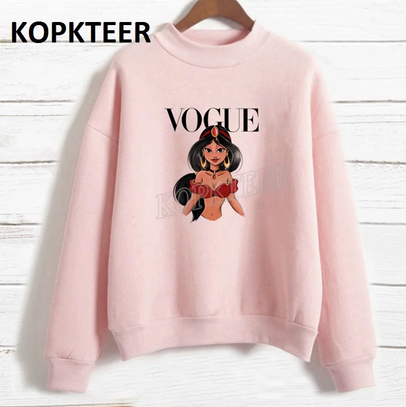 Sudadera Mujer Принцесса Жасмин Vogue Графический Свитшот женские Толстовки Пот Femme Kawaii уличная Harajuku Толстовка с капюшоном