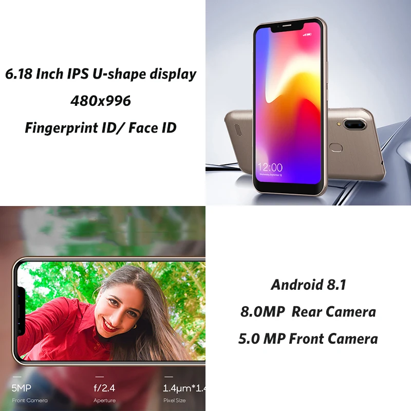 LEAGOO M11 смартфон с четырёхъядерным процессором MTK6739 ОЗУ 2 Гб ПЗУ 16 Android 8 1 6 18 дюйма 4000