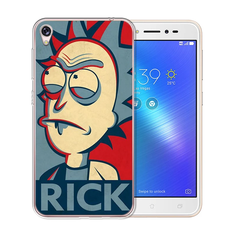 Phone Case Cover For Asus Zenfone Live ZB501KL Max 3 4 Pro M1 ZB602KL ZC520KL ZC520TL Soft TPU Silicone Luxury Rick And Morty |
