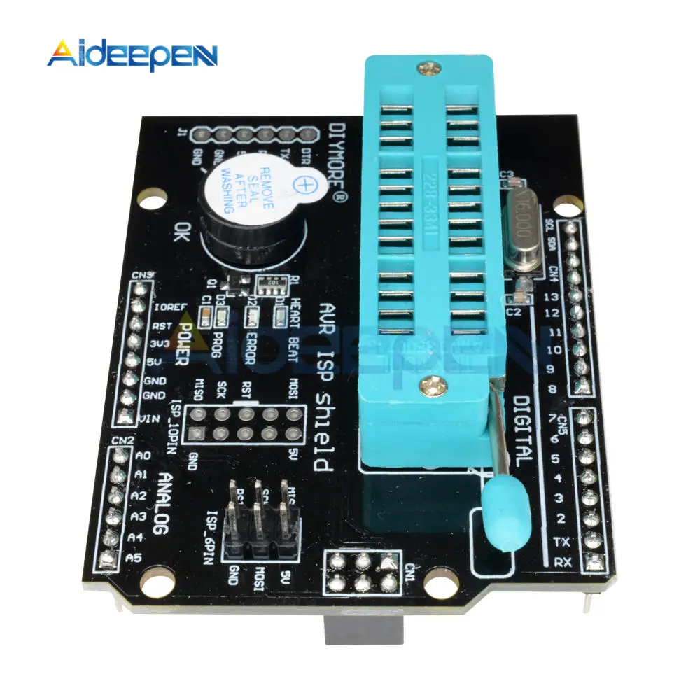 AVR ISP щит горящий загрузчик модуль расширения программируемый Atmega328P с зуммером