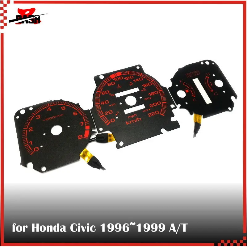 Тире Эль свечение датчика для Civic 1996 1999 K8 EK4 на обратном черный панель с красным