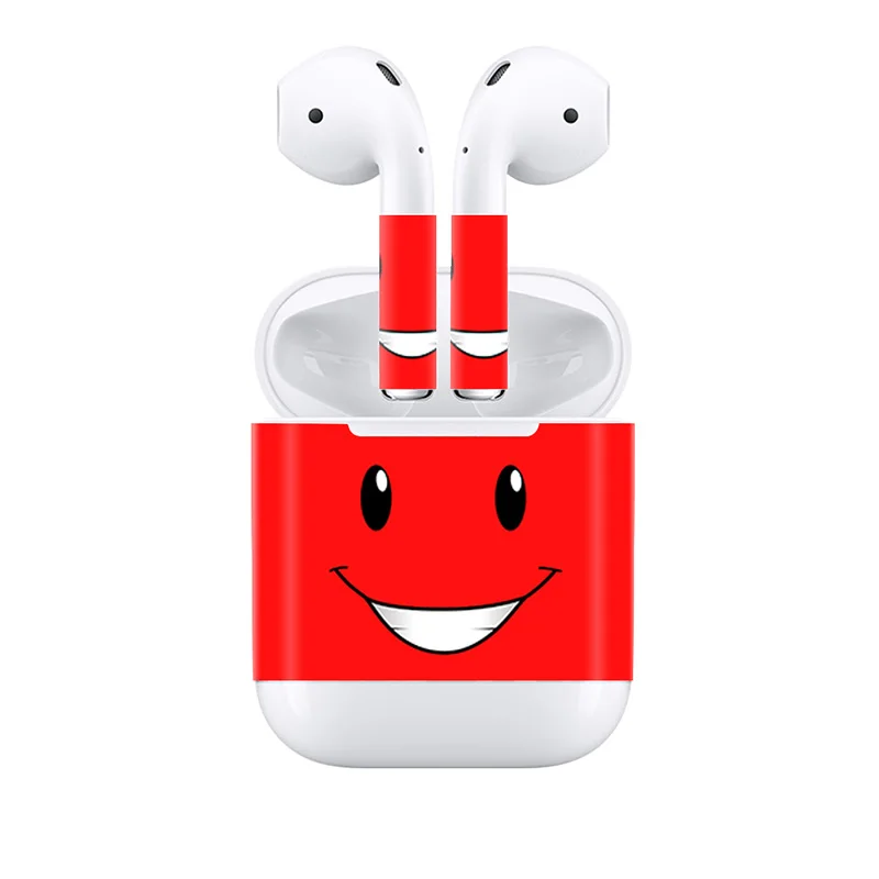 Высокий дизайн Обложка для AirPods кожи стикер с миньонами Пикачу Тоторо узоры наклейки