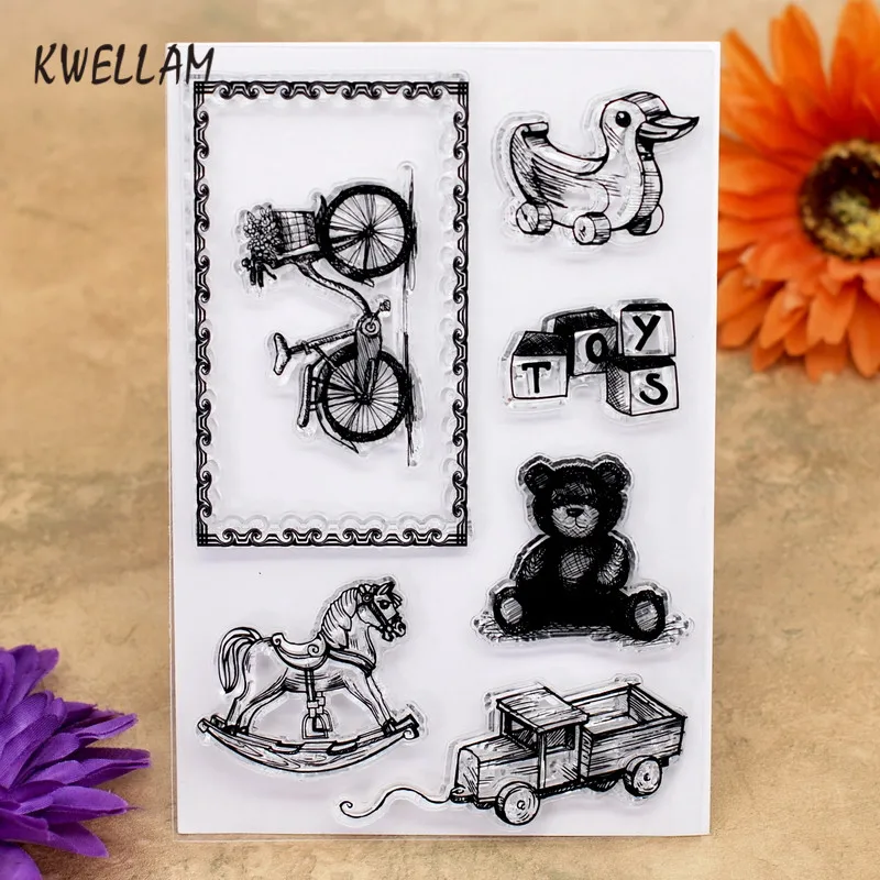 Игрушки медведь троянская лошадь трейлер скрапбук DIY фото карты учётная запись