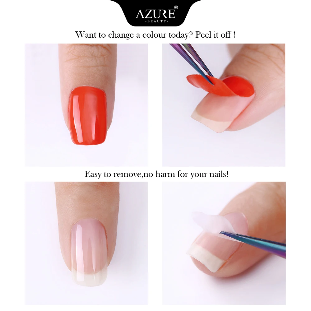 Azure Beauty 10 мл Отшелушивающий базовый слой для УФ-гель ногтей прозрачный без