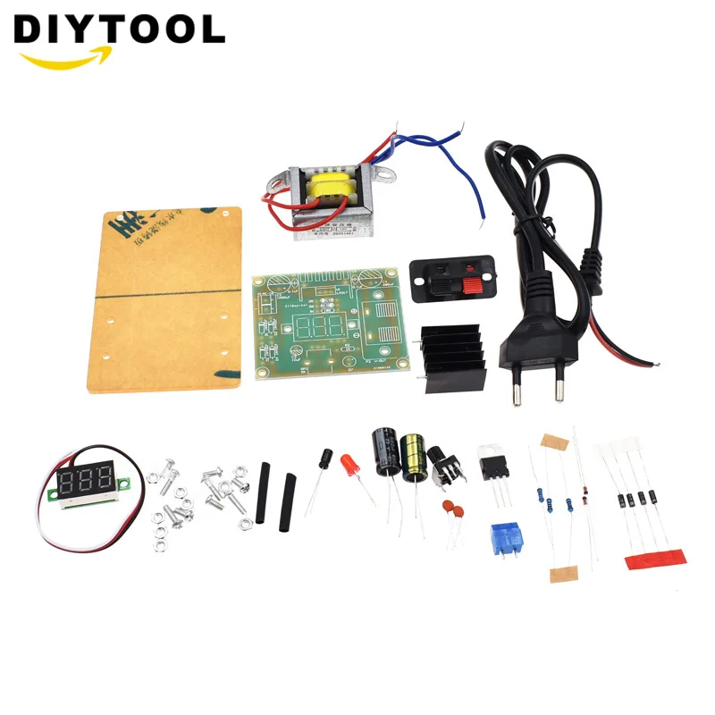 DIY LM317 Регулируемый Напряжение Питание обучения доска комплект с Чехол узнать