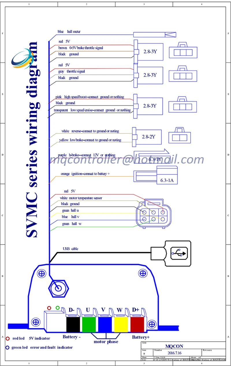 Sabvoton SVMC7260 1500W 48 V-72 V dc контроллер двигателя с Bluetooth для продажи