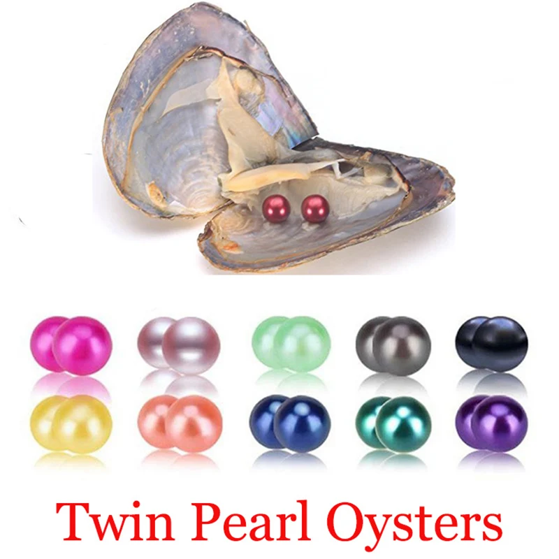 

30pcs/lot Freshwater 6-7mm Pearls In Oysters 27 Colors Twins Pearls Oyster With Vacuum-Packing Luxury Jewelry Birthday Gift