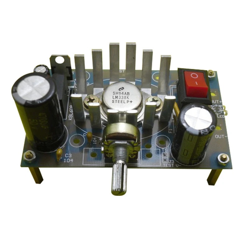 DIY LM338K 3A понижающий модуль питания для Arduino Raspberry pi понижающая плата преобразователя DIY Kit AC 1-25 в DC 3-35 В до 1,2-30 в