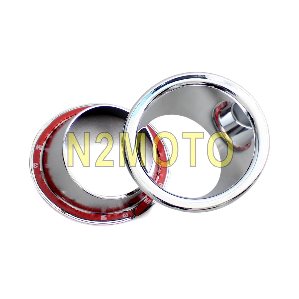 Black Chrome 2pcs Exterior Bumper Fog Light Lamp Ring Trim Cover Spotlight Protection for Jeep Wrangler JK 2007-2017 | Автомобили и