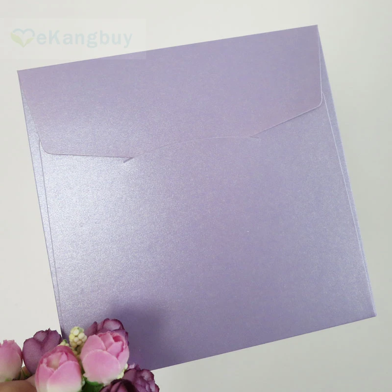 25 шт. 16x16 см(6," x 6,2") цветной конверт с жемчугом, подарок, конверт, 250 г, толстый