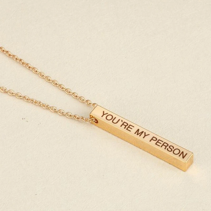 You're My Person персонализированный квадратный бар вдохновляющее предложение