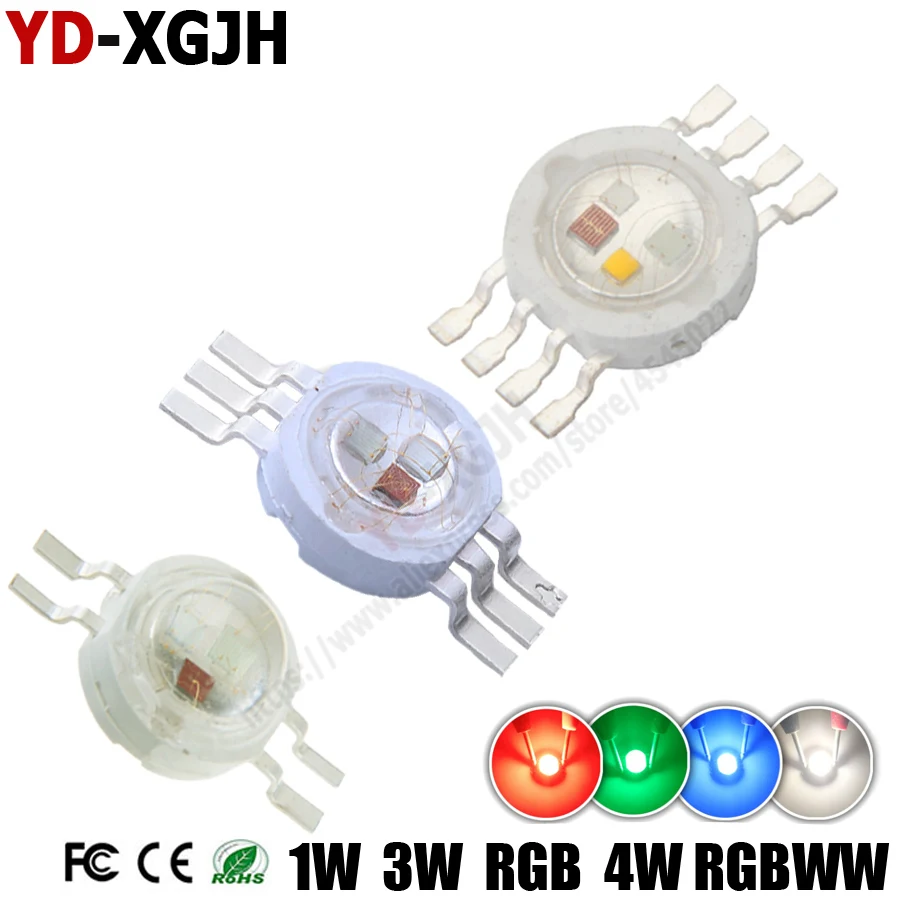 Супер Яркий 1 Вт 3 Вт RGB светодиодный чип COB бусины 4/6Pin полный цвет красный зеленый синий белый сценический светильник ing эффект для DIY DMX сценический светильник