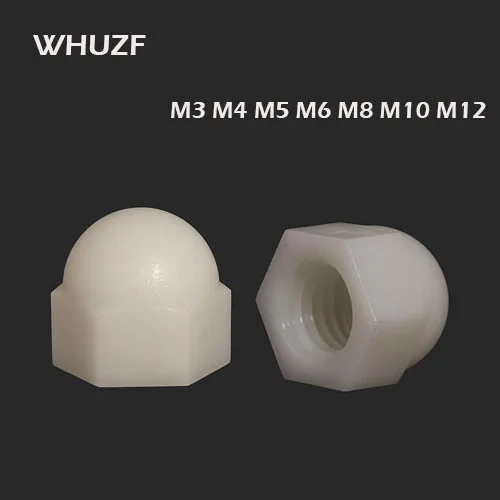 

Желудь Гайка DIN1587 RoHS M3 M4 M5 M6 M8 M10 Черно-Белая нейлоновая гайка пластиковая крышка декоративные гайки NL09