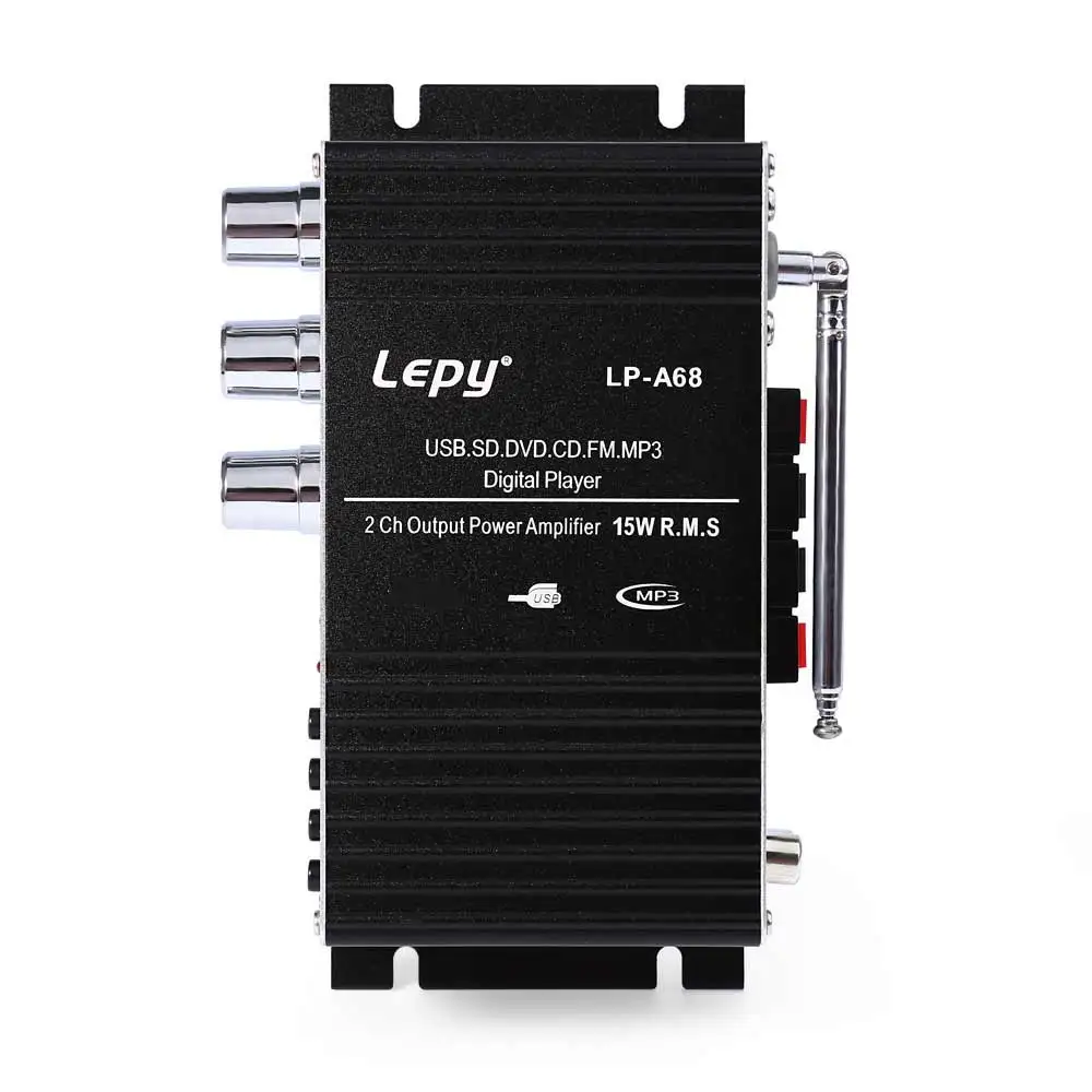 Lepy LP A68 многофункциональный бытовой мотоциклетные Портативный усилители FM SD USB MP3