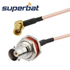 Superbat ОТРЕЗОК кабеля SMB разъем под прямым углом к разъему BNC перегородка уплотнительное кольцо кабеля RG316 15 см