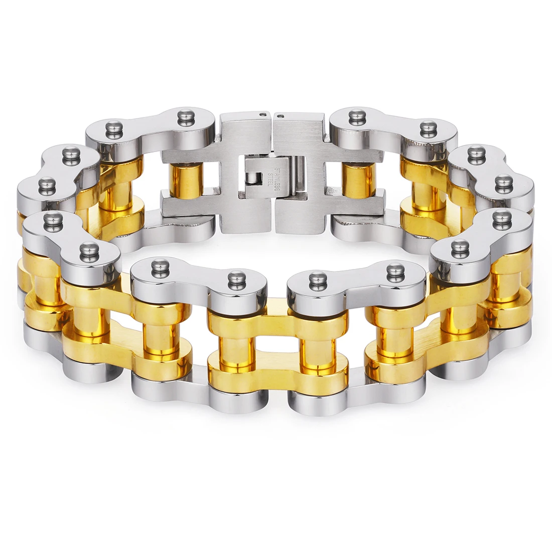 Браслет цепочка из нержавеющей стали для мужчин в стиле стимпанк мотоциклетные