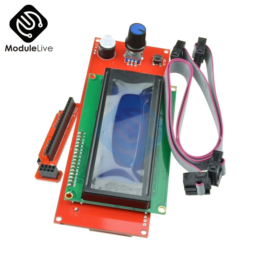 ЖК-дисплей 3d принтер Reprap Smart control ler Reprap RAMPS 1,4 2004 ЖК-управление с адаптером Mendel
