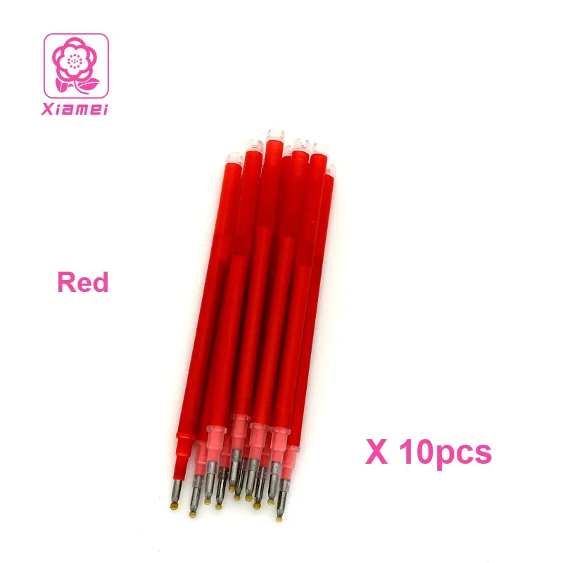 Red Канцелярские принадлежности xiamei 10 шт пластиковая стираемая гелевая ручка, контроль температуры, стираемая ручка для студентов - Цвет: Red