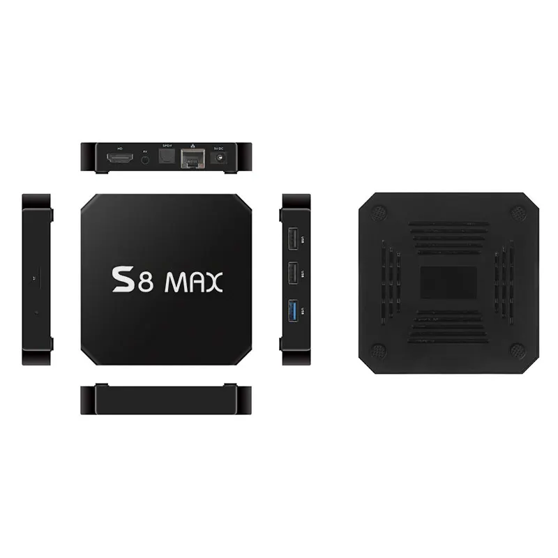 S8 MAX Smart tv Box Android 8 1 RK3328 4 Гб ОЗУ 32 ПЗУ USB 3 0 2 4G и 5G wifi Bluetooth медиаплеер H.265 4K HD