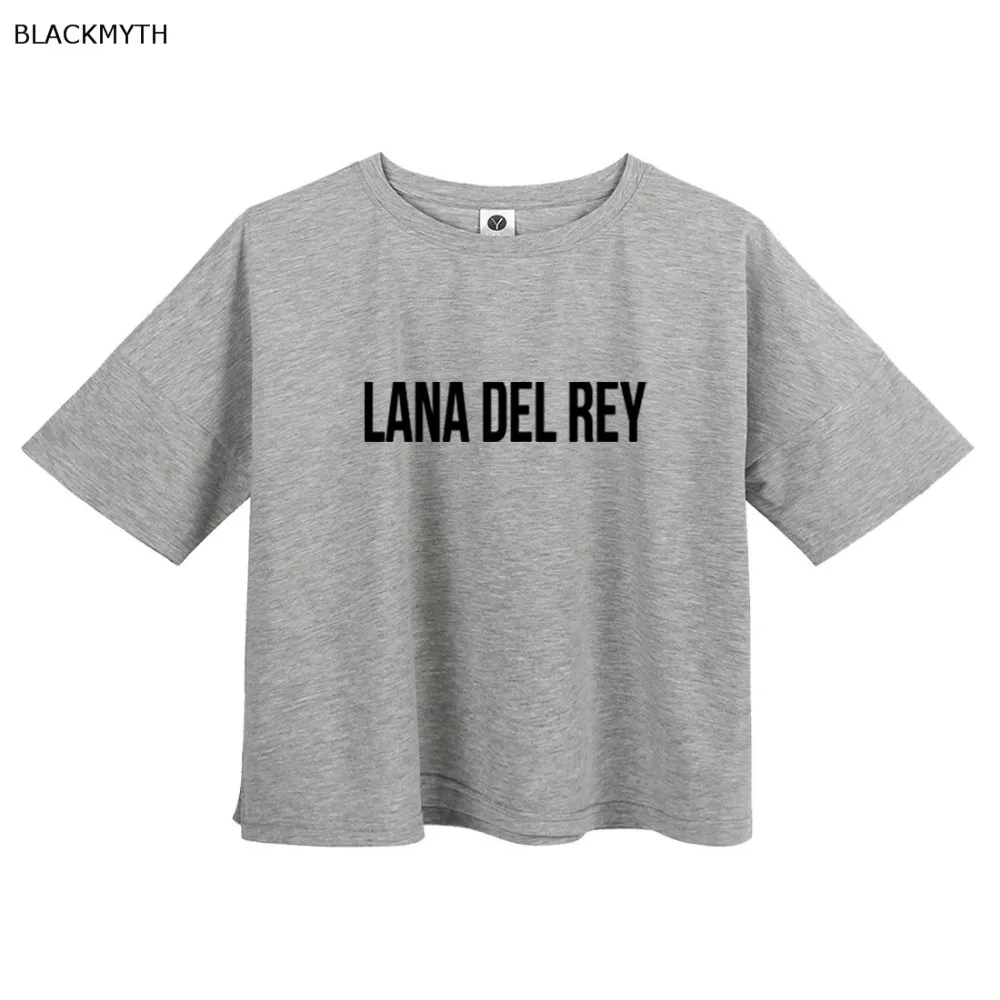Футболка blackmyth Harajuku футболка Женская Повседневная Фитнес укороченный топ LANA DEL REY Топ свободная|t-shirt loose|casual