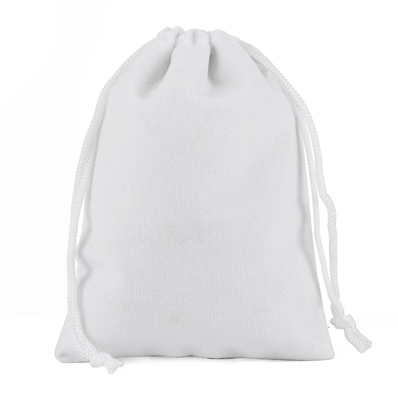 white 100 шт./лот 5*7 см бархатная сумка с мешочком для украшений Рождественский свадебный подарок сумки и мешочки с бархатными сумками - Цвет: white