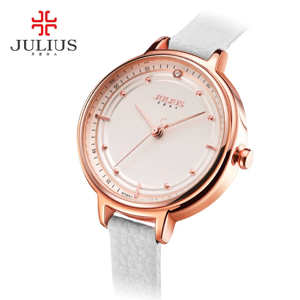 JULIUS JA 905 2019 новые роскошные цвета розового золота женские наручные часы для
