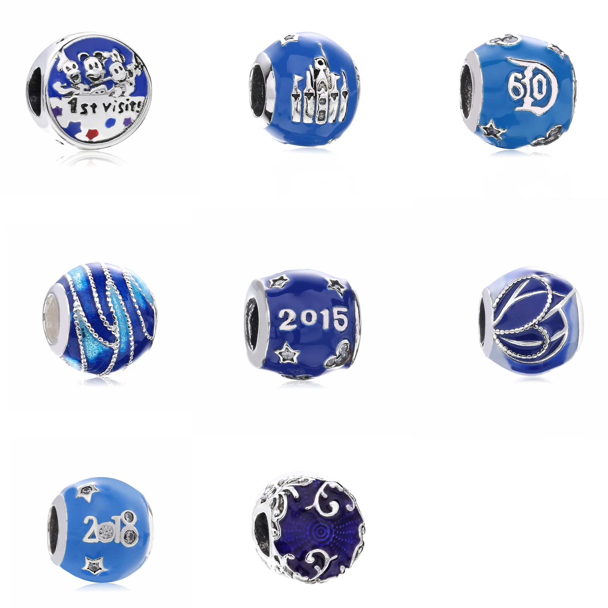 

Ajax 100% S925 Blue Ocean StyleCharm Beads Fits Original Bracelet DIY For Women Jewelry Making