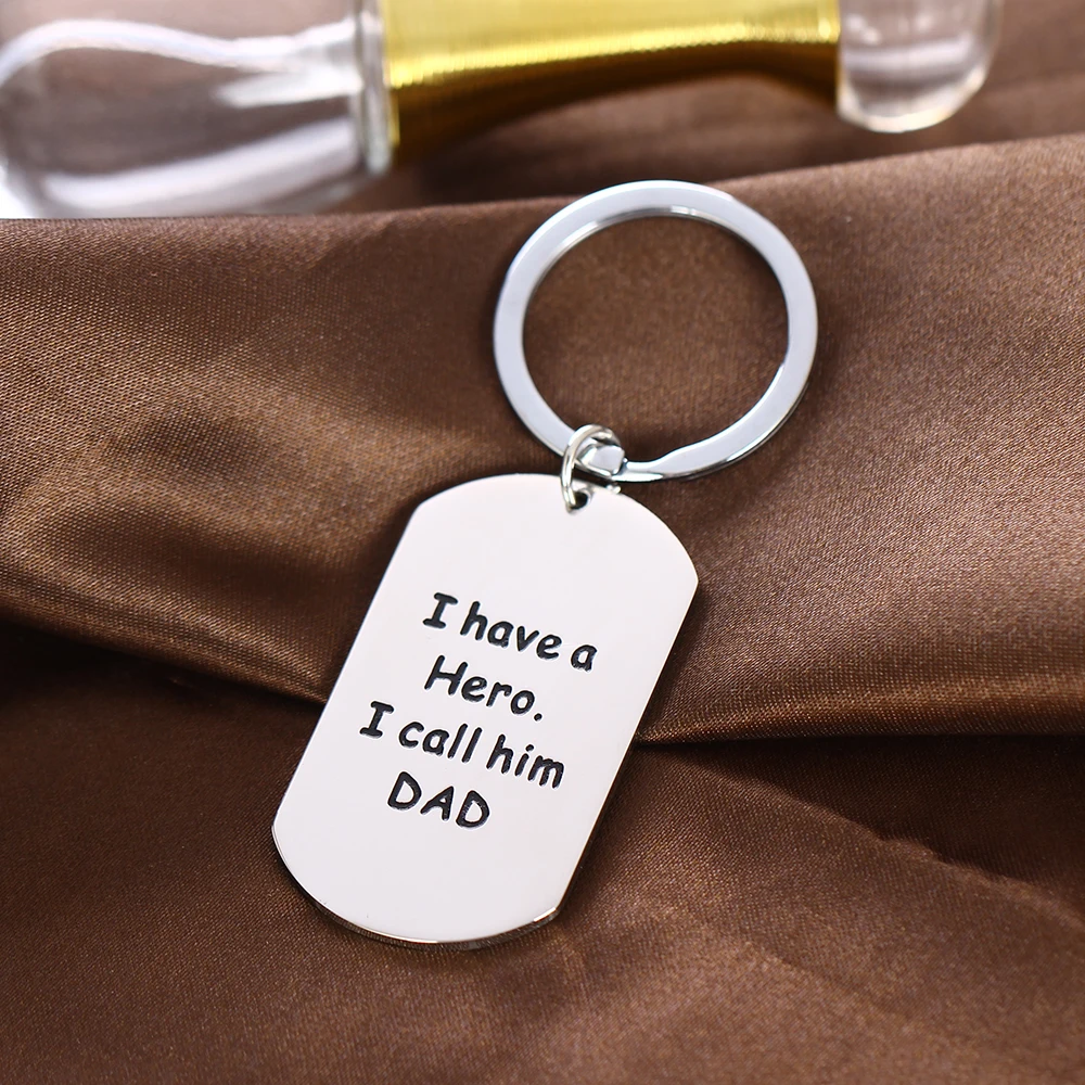 Оптовая продажа 12 шт. брелок с надписью I Have A Hero Call Him Dad семейный для папы и ключей