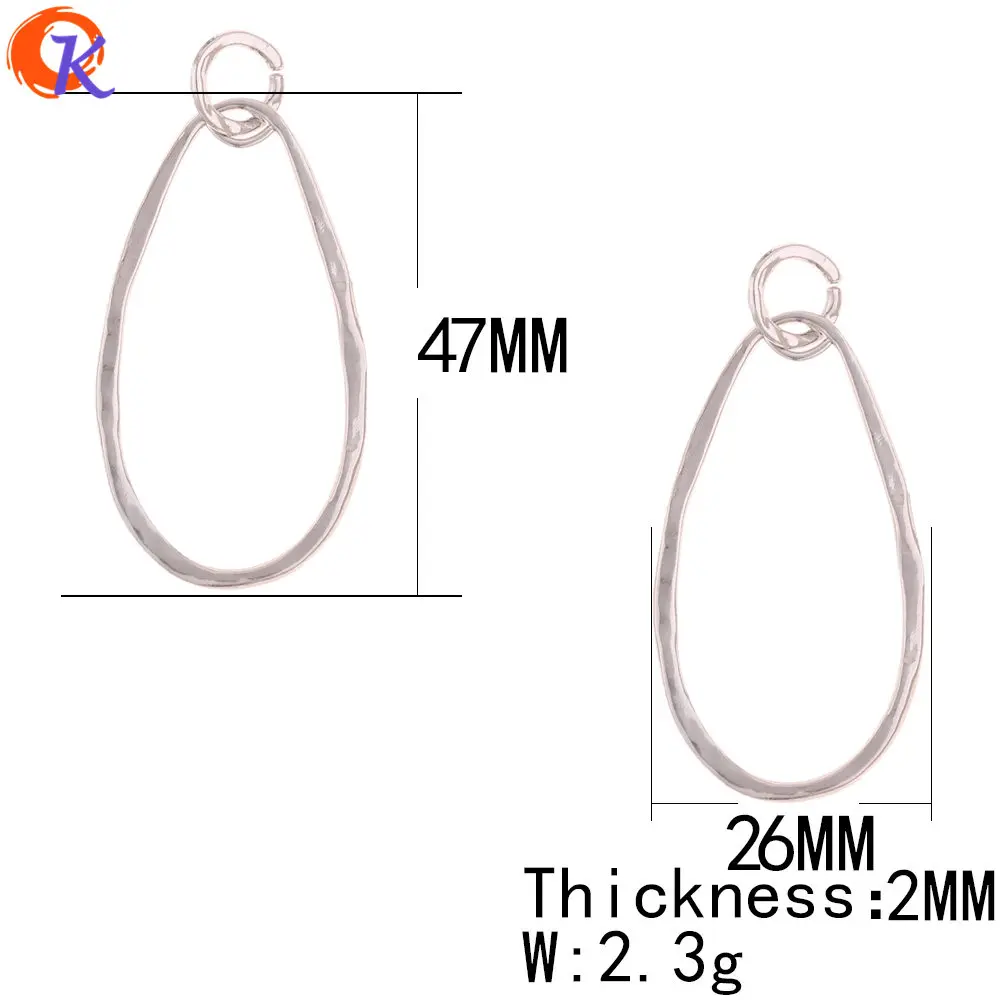 Cordial Дизайн 50 шт 26*47 мм Jewelry аксессуары/серьги Разъемы/кольцо Форма/DIY ювелирных изделий/ручная работа/застежки для сережек