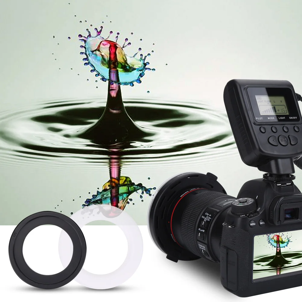 

Portable LED Ring Flash Battery Operated Fill Light LED Ring Lights With Color Filters Adapter Photography Camera Accessories