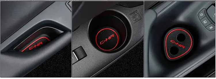 Подходит для Toyota CHR C-HR Противоскользящий слот-коврик для двери дверной коврик слот коврик нескользящий подставка-наклейка автомобильные аксессуары для укладки