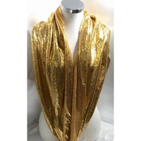 15045cm fashion gold metal mesh fabric metallic cloth sequin use for apparel table runner curtains dress bags home decoration