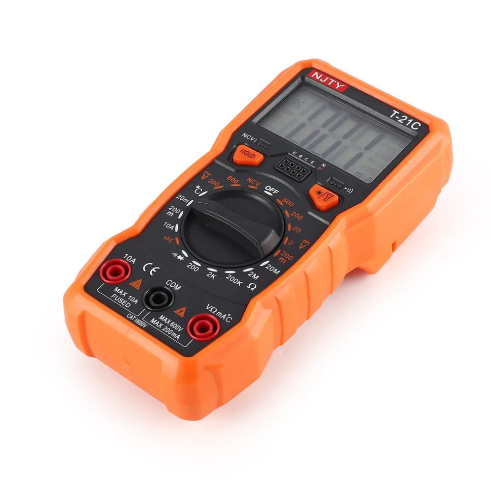 Цифровой мультиметр NJTY T21C DC/AC Измеритель Напряжения тока ручной Амперметр