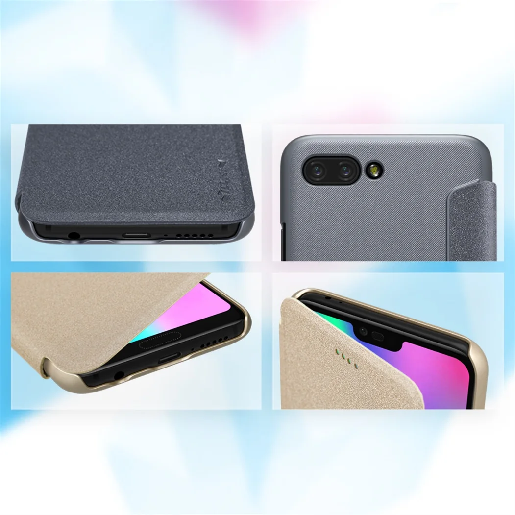 Чехол-книжка NILLKIN для Huawei Honor 10 Ультратонкий флип-чехол из искусственной кожи