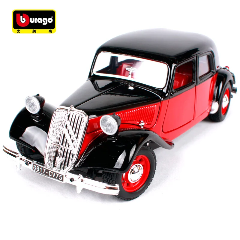 Bburago 1:24 1952 Citroen т 15CV ретро классический автомобиль литья под давлением модели