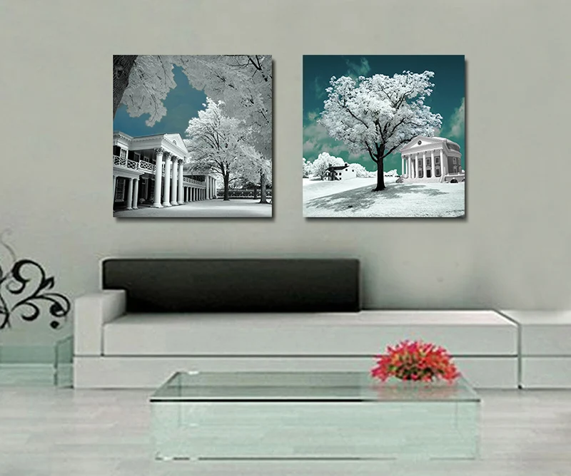 Donglang печати холст картины фотографии Wall art Пейзаж цветок дерево home decor Фотографии