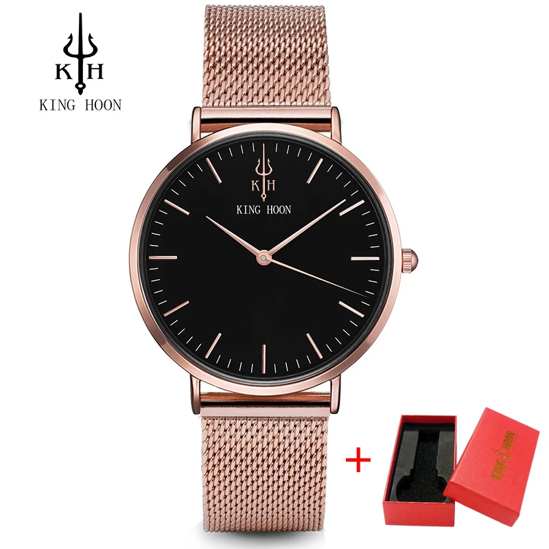 

KING HOON Waterproof Rose Gold Watch Women Quartz Watches Ladies Top Brand Luxury Female Wrist Watch Girl Clock Relogio Feminino