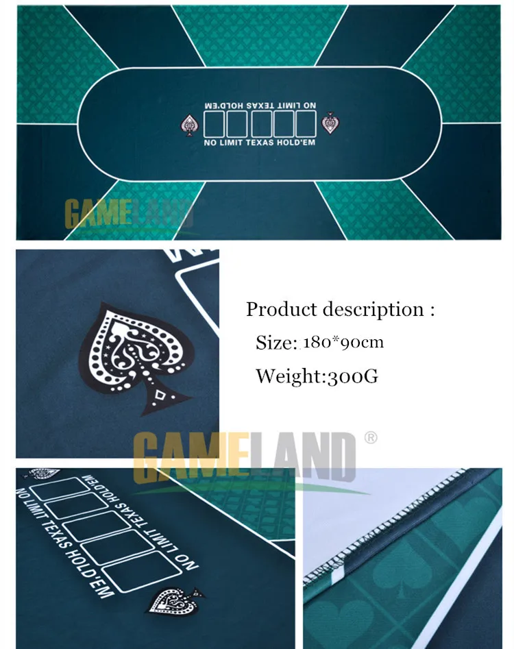 180*90 см Texas Hold'em фишки для покера, настольные аксессуары для покера, фишки для покера, скатерть из полиэстера, сукно для покера, фишки для покера, скатерть