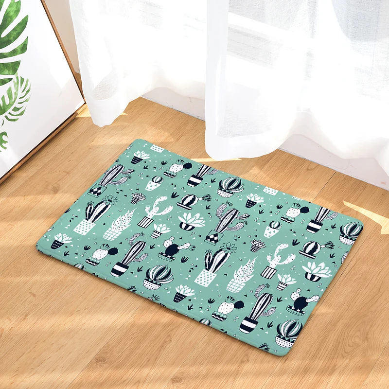 Скандинавский стиль кактус альпака коврик для спальни коврик для кухни ванной прямоугольный дверной коврик