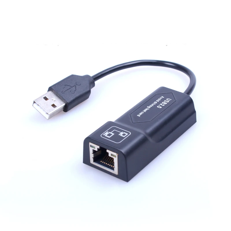 Черный Внешняя сетевая карта адаптер USB к RJ45 10/100 Мбит/с Ethernet LAN конвертер для ПК Andriod Win7 Win8 планшетный ПК ноутбук - Цвет: Черный
