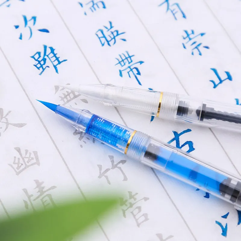 DINGYI прозрачная Китайская каллиграфия, мягкая водная кисть, авторучка для рисования, письма, калиграфии, поршневые чернила, ручка, товары для рукоделия