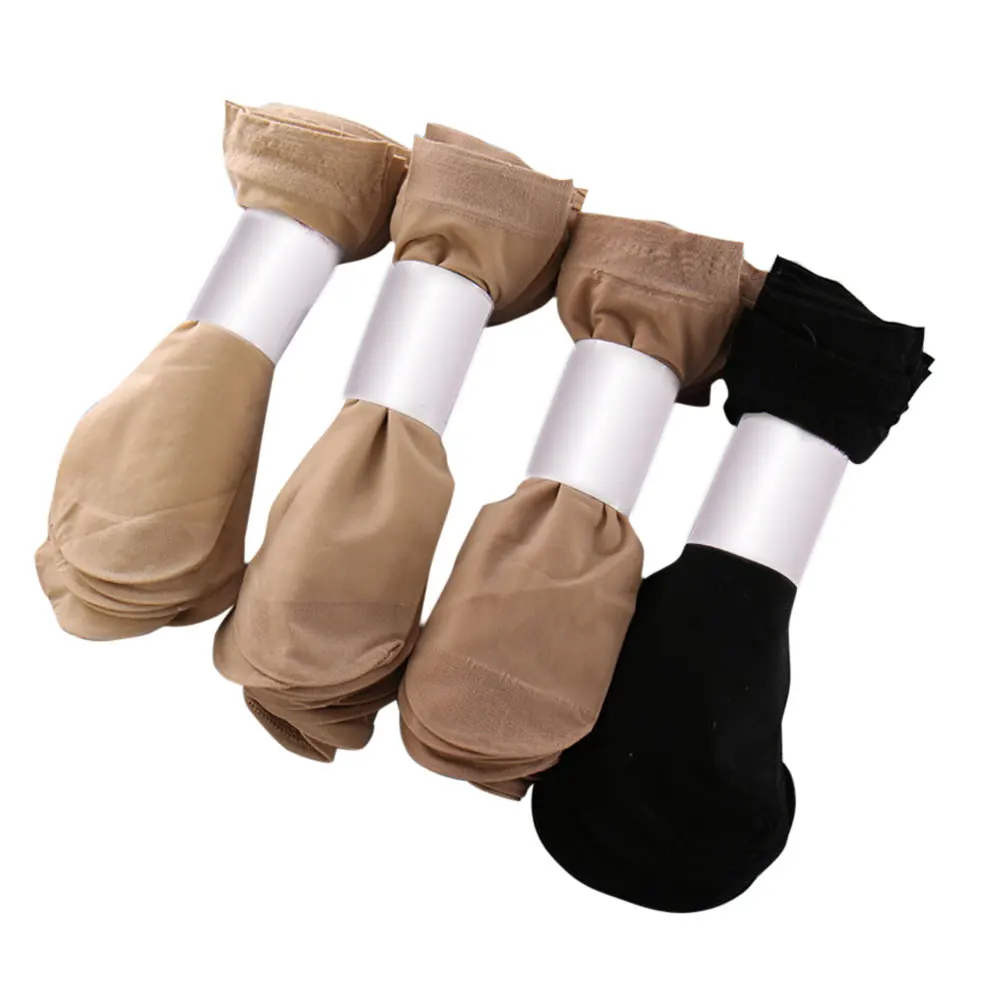 

20pcs/10 pairs Female Thin High Elastic Women Summer Transparent Thin Silk Socks Women Breathable Short Sock Socks & Hosiery